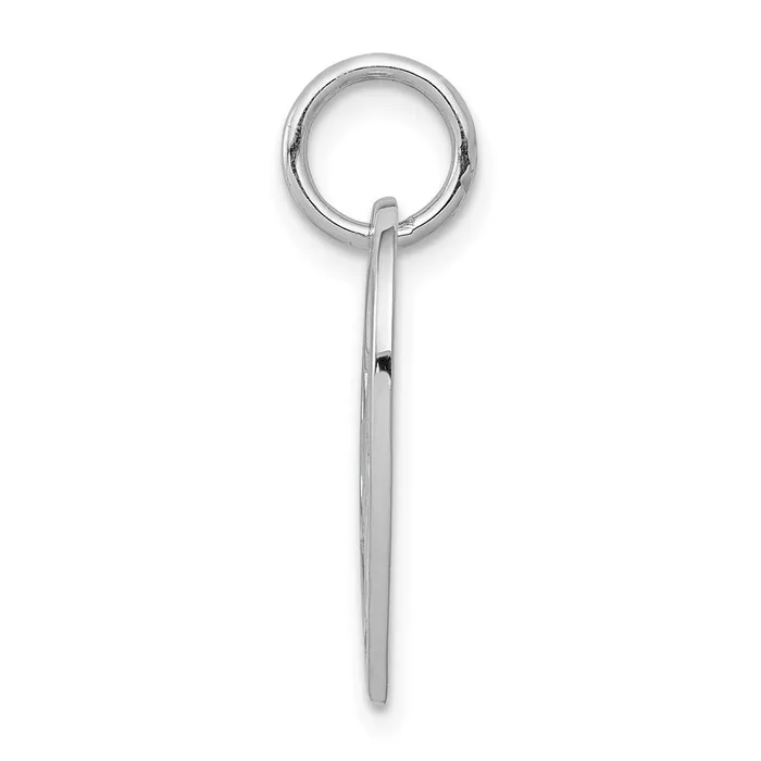 TreasureFineJewelers Charm Necklaces 10K White Gold SWEET 16 In Heart Charm