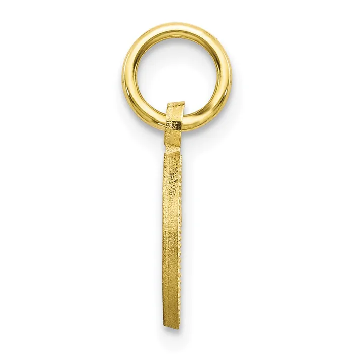 TreasureFineJewelers Charm Necklaces 10k Yellow Gold Initial O Charm