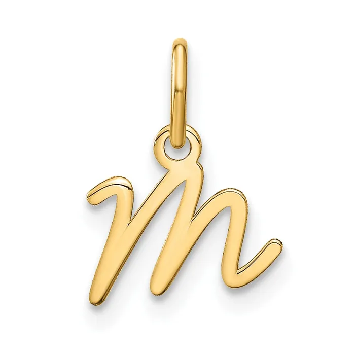 TreasureFineJewelers Charm Necklaces 10k Yellow Gold Upper case Letter M Initial Charm TreasureFineJewelers Charm Necklaces 10k Yellow Gold Upper case Letter M Initial Charm