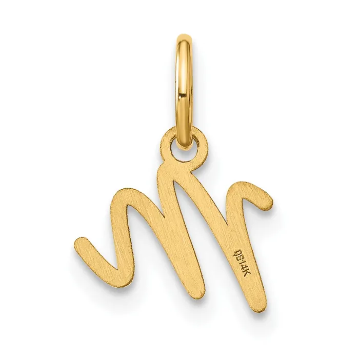 TreasureFineJewelers Charm Necklaces 10k Yellow Gold Upper case Letter M Initial Charm