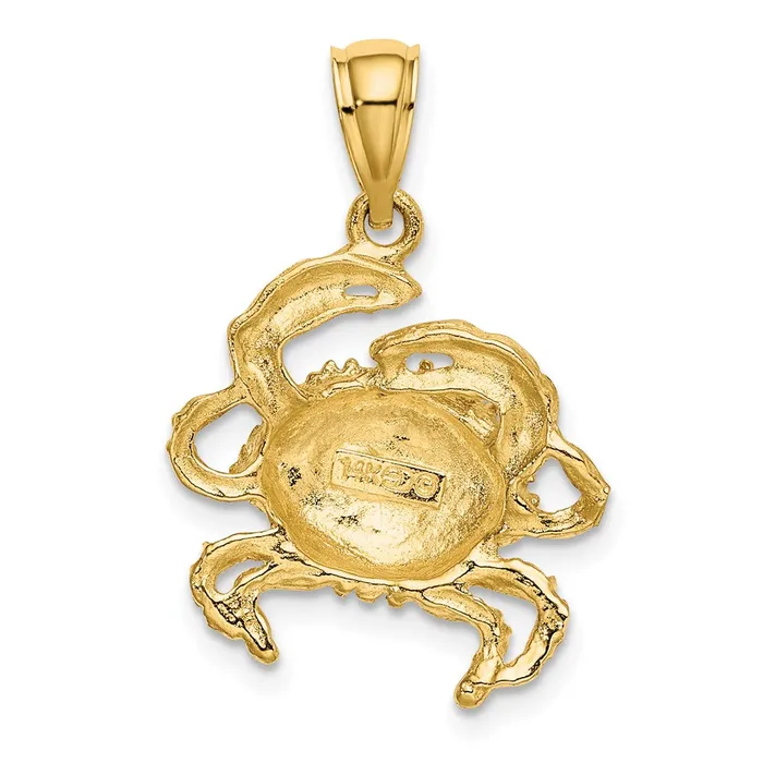TreasureFineJewelers Charm Necklaces 14K Crab Charm