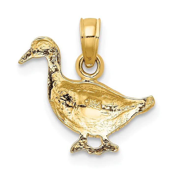 TreasureFineJewelers Charm Necklaces 14K Goose Charm