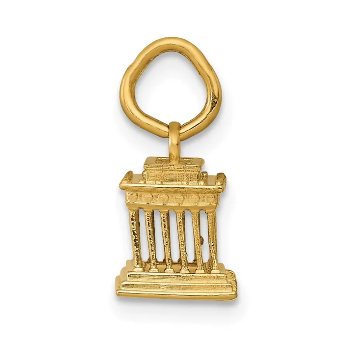 TreasureFineJewelers Charm Necklaces 14k Lincoln Memorial Charm