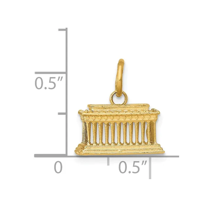 TreasureFineJewelers Charm Necklaces 14k Lincoln Memorial Charm