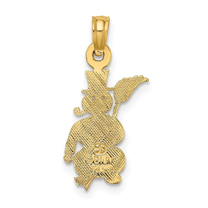 TreasureFineJewelers Charm Necklaces 14k Polished Snowman Charm