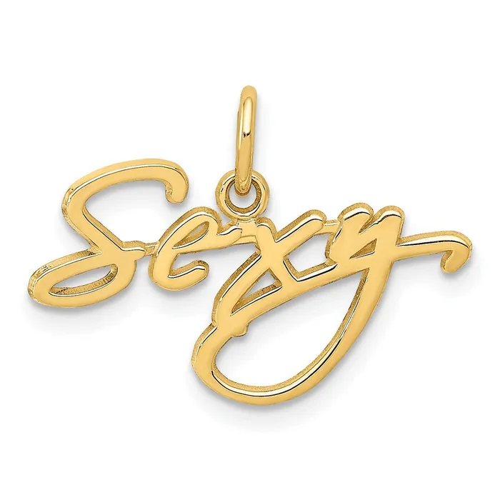 TreasureFineJewelers Charm Necklaces 14K SEXY Charm