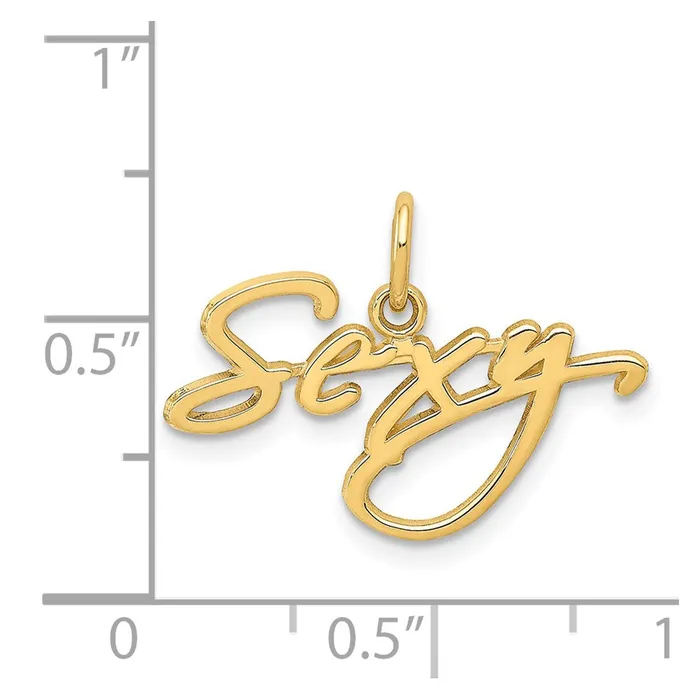 TreasureFineJewelers Charm Necklaces 14K SEXY Charm