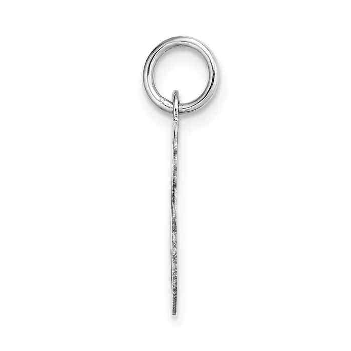 TreasureFineJewelers Charm Necklaces 14k White Gold Medium Script Letter G Initial Charm