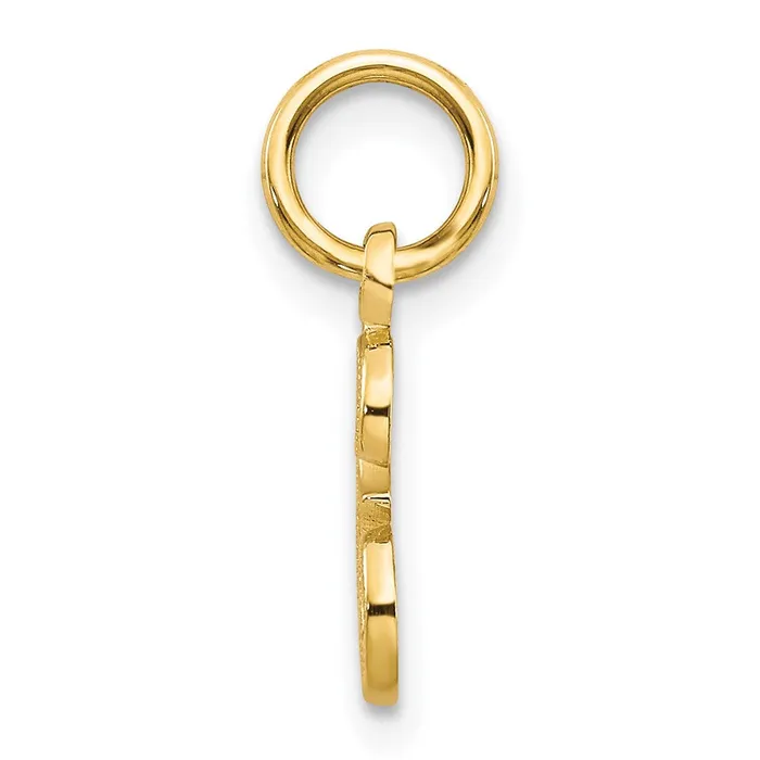 TreasureFineJewelers Charm Necklaces 14k Yellow Gold Script Letter E Initial Charm