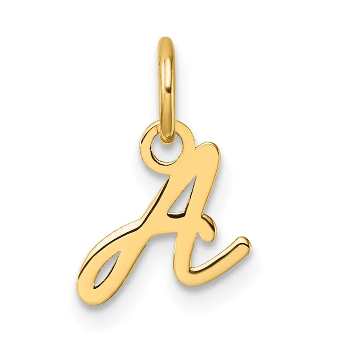 TreasureFineJewelers Charm Necklaces 14k Yellow Gold Uppercase Letter A Initial Charm TreasureFineJewelers Charm Necklaces 14k Yellow Gold Uppercase Letter A Initial Charm