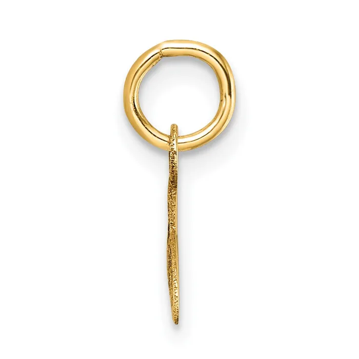 TreasureFineJewelers Charm Necklaces 14k Yellow Gold Uppercase Letter A Initial Charm