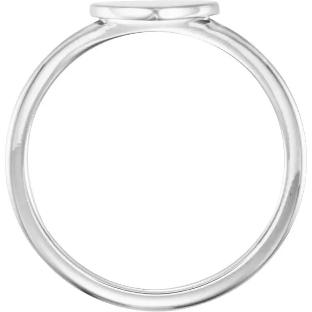 TreasureFineJewelers Continuum Sterling Silver Heart Engravable Ring Rings