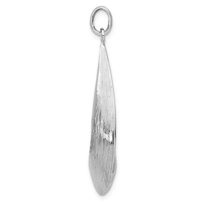 TreasureFineJewelers Leslies Sterling Silver Polished and Textured Pendant Necklaces