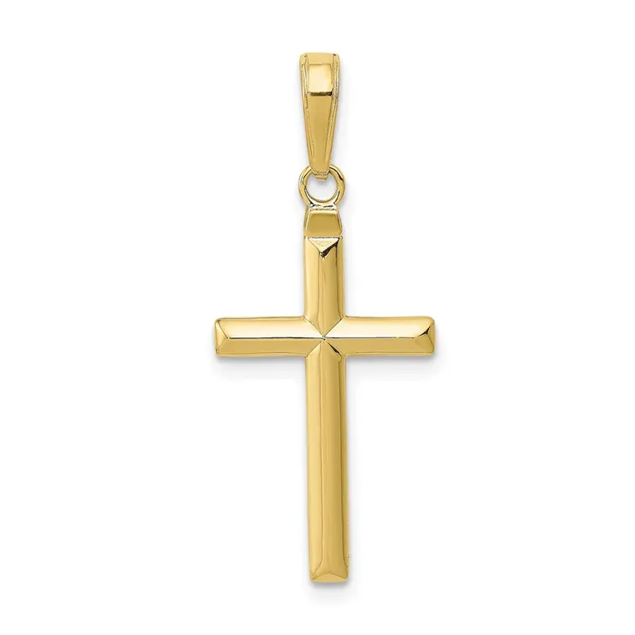 TreasureFineJewelers Necklaces 10K Reversible Latin Cross Pendant