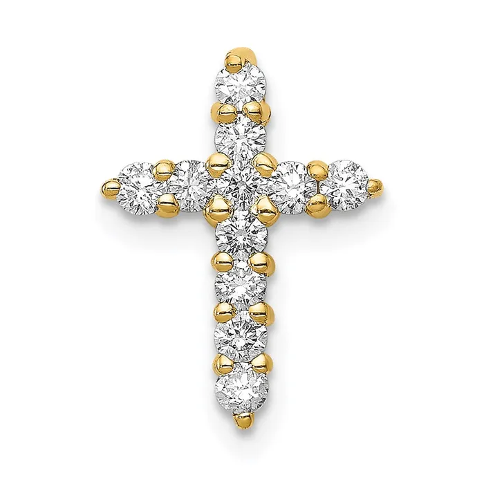 TreasureFineJewelers Necklaces 14k AA 13ct Diamond Cross Pendant