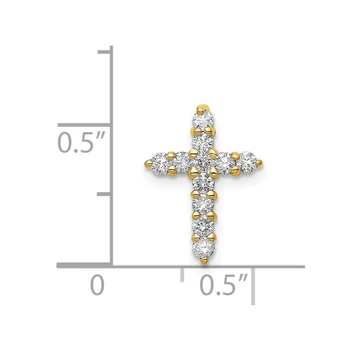 TreasureFineJewelers Necklaces 14k AA 13ct Diamond Cross Pendant