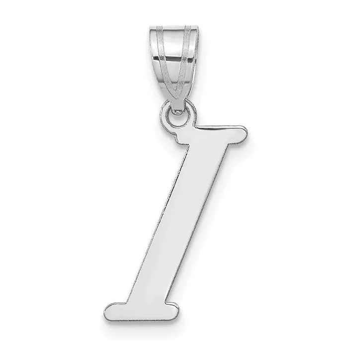 TreasureFineJewelers Necklaces 14k White Gold Polished Letter I Initial Pendant TreasureFineJewelers Necklaces 14k White Gold Polished Letter I Initial Pendant