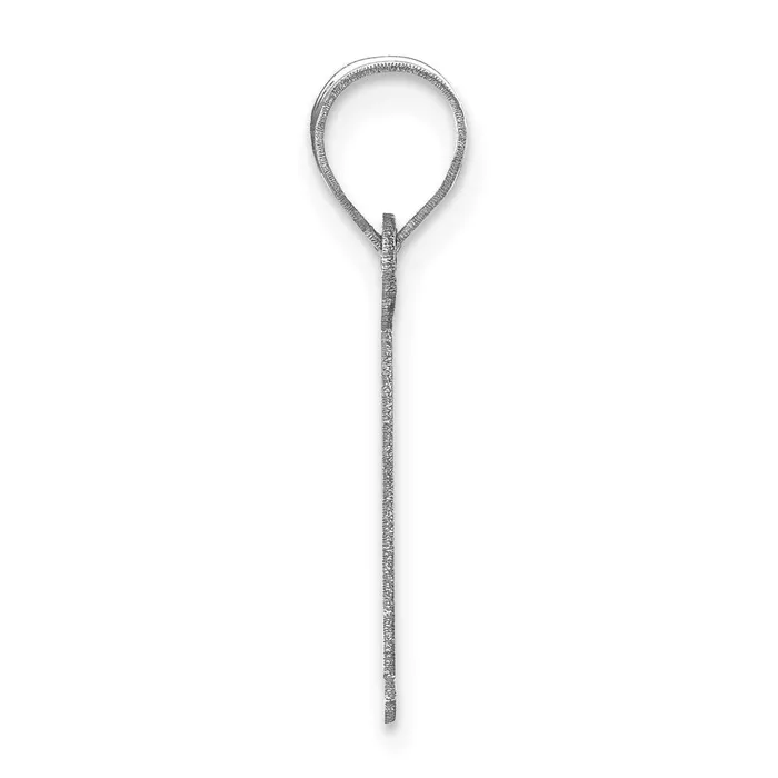 TreasureFineJewelers Necklaces 14k White Gold Polished Letter I Initial Pendant
