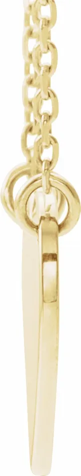 TreasureFineJewelers Necklaces 14K Yellow Gold Engravable 12x11 mm Heart 1618 Necklace