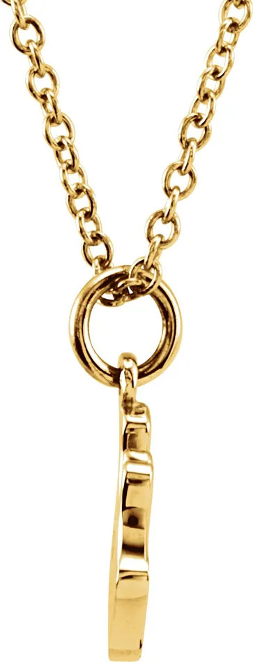 TreasureFineJewelers Necklaces 14K Yellow Gold Tiny Posh Crown 1618 Necklace