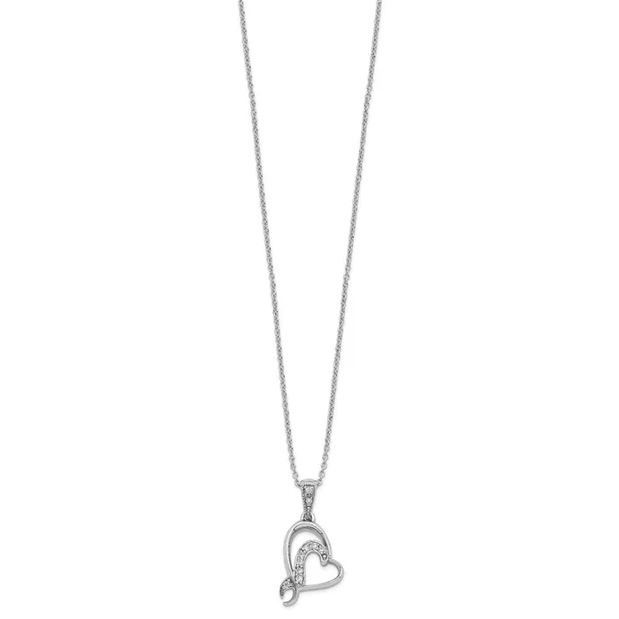 TreasureFineJewelers Necklaces Sentimental Expressions Sterling Silver Rhodiumplated A Gift For My Sister For My Bridesmaid 18in Necklace