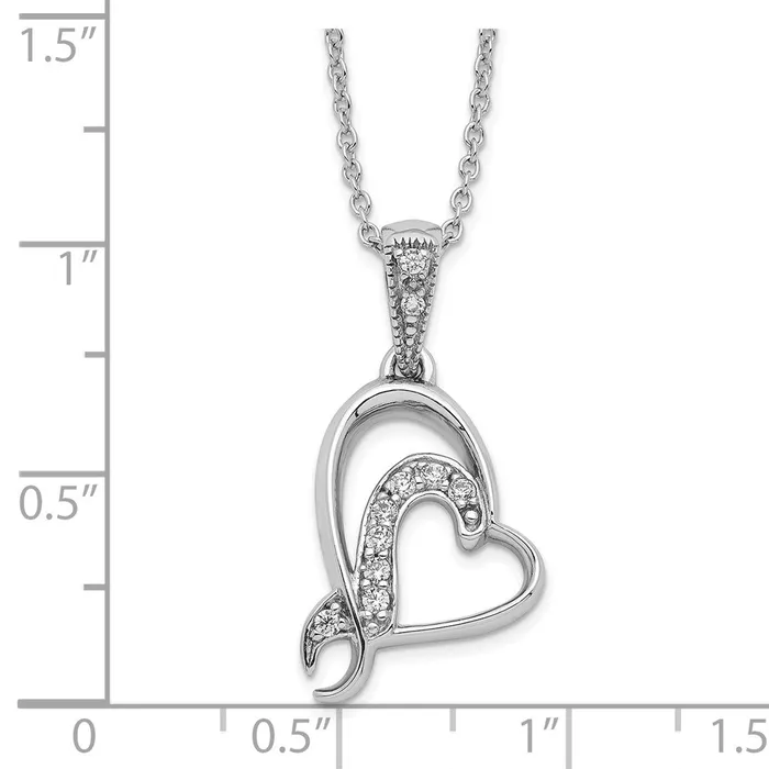 TreasureFineJewelers Necklaces Sentimental Expressions Sterling Silver Rhodiumplated A Gift For My Sister For My Bridesmaid 18in Necklace