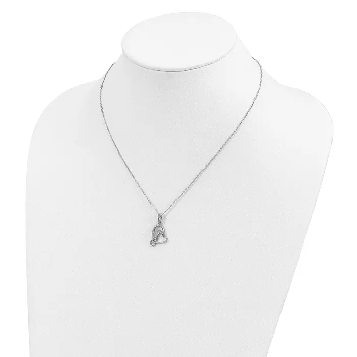 TreasureFineJewelers Necklaces Sentimental Expressions Sterling Silver Rhodiumplated A Gift For My Sister For My Bridesmaid 18in Necklace