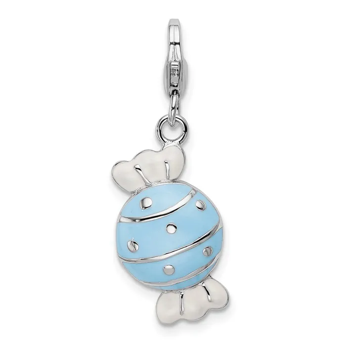 TreasureFineJewelers Necklaces Sterling Silver Amore La Vita Rhodiumpl Enameled Piece of Candy Charm TreasureFineJewelers Necklaces Sterling Silver Amore La Vita Rhodiumpl Enameled Piece of Candy Charm