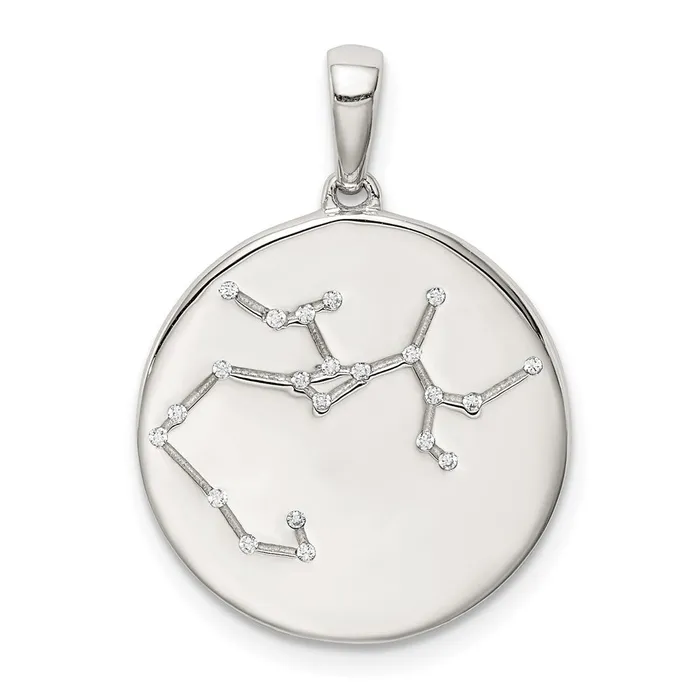 TreasureFineJewelers Necklaces Sterling Silver CZ Sagittarius Zodiac Pendant TreasureFineJewelers Necklaces Sterling Silver CZ Sagittarius Zodiac Pendant