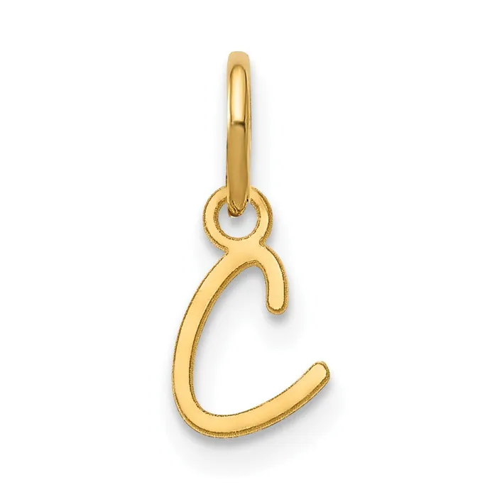 TreasureFineJewelers Necklaces Sterling Silver Goldplated Upper case Letter C Initial Charm TreasureFineJewelers Necklaces Sterling Silver Goldplated Upper case Letter C Initial Charm