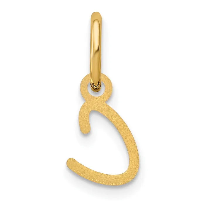 TreasureFineJewelers Necklaces Sterling Silver Goldplated Upper case Letter C Initial Charm