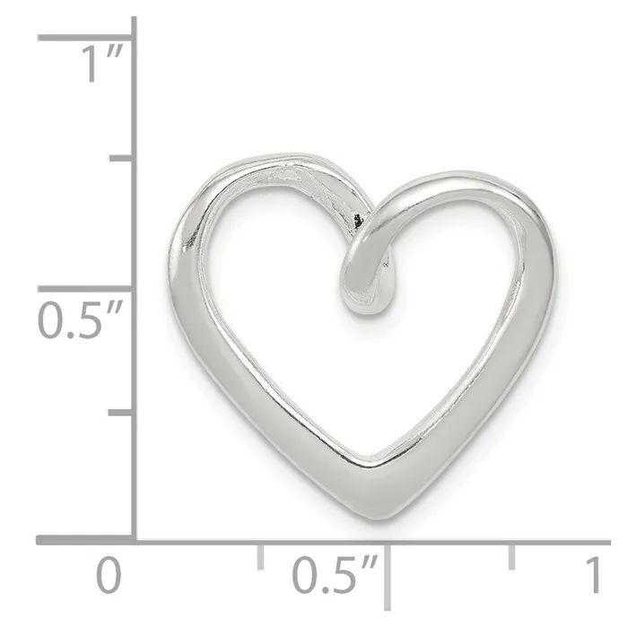 TreasureFineJewelers Necklaces Sterling Silver Heart Pendant