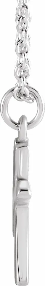 TreasureFineJewelers Necklaces Sterling Silver Initial K Dangle 16 Necklace