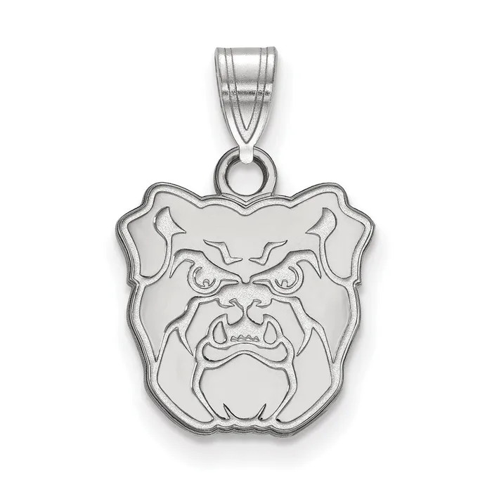 TreasureFineJewelers Necklaces Sterling Silver Rhodiumplated Butler University Bulldog Small Pendant TreasureFineJewelers Necklaces Sterling Silver Rhodiumplated Butler University Bulldog Small Pendant