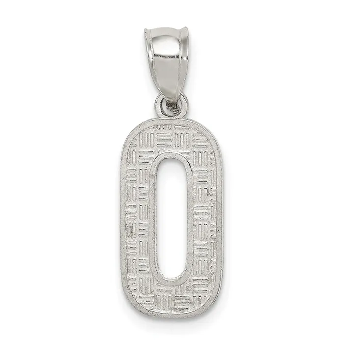 TreasureFineJewelers Necklaces Sterling Silver Rhodiumplated Letter O Initial Pendant TreasureFineJewelers Necklaces Sterling Silver Rhodiumplated Letter O Initial Pendant