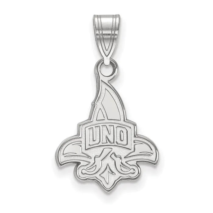 TreasureFineJewelers Necklaces Sterling Silver Rhodiumplated University of New Orleans UNO Medium Pendant TreasureFineJewelers Necklaces Sterling Silver Rhodiumplated University of New Orleans UNO Medium Pendant