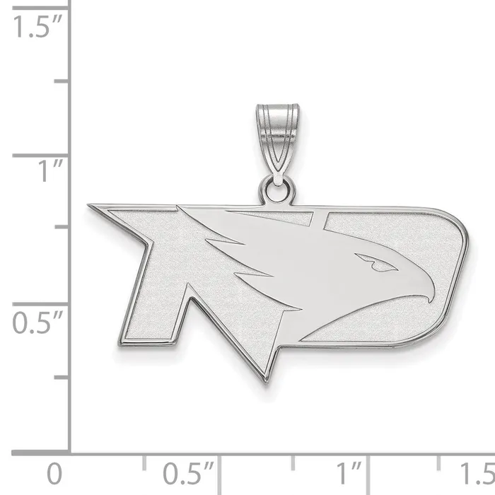 TreasureFineJewelers Necklaces Sterling Silver Rhodiumplated University of North Dakota Medium Pendant