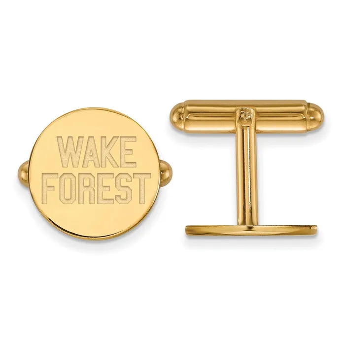 TreasureFineJewelers PreStyled Sets 14k Gold Wake Forest University WF Deacon Cuff Links TreasureFineJewelers PreStyled Sets 14k Gold Wake Forest University WF Deacon Cuff Links