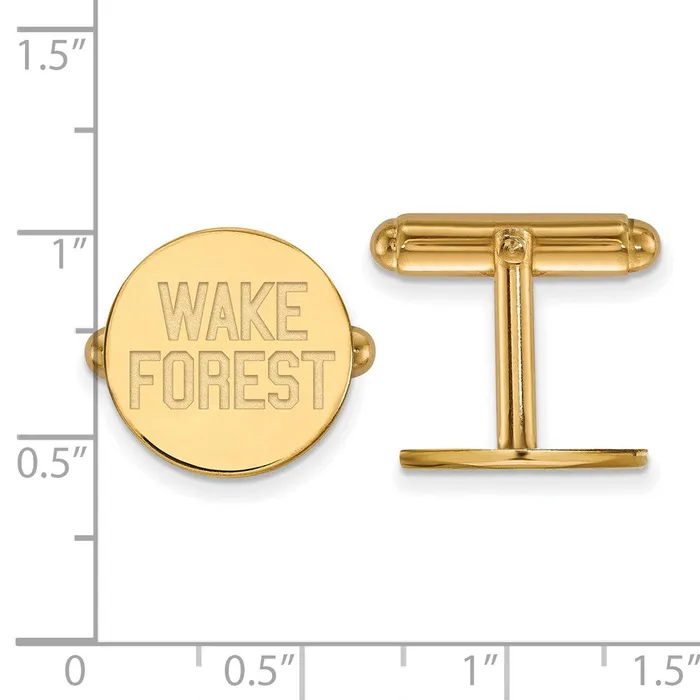 TreasureFineJewelers PreStyled Sets 14k Gold Wake Forest University WF Deacon Cuff Links
