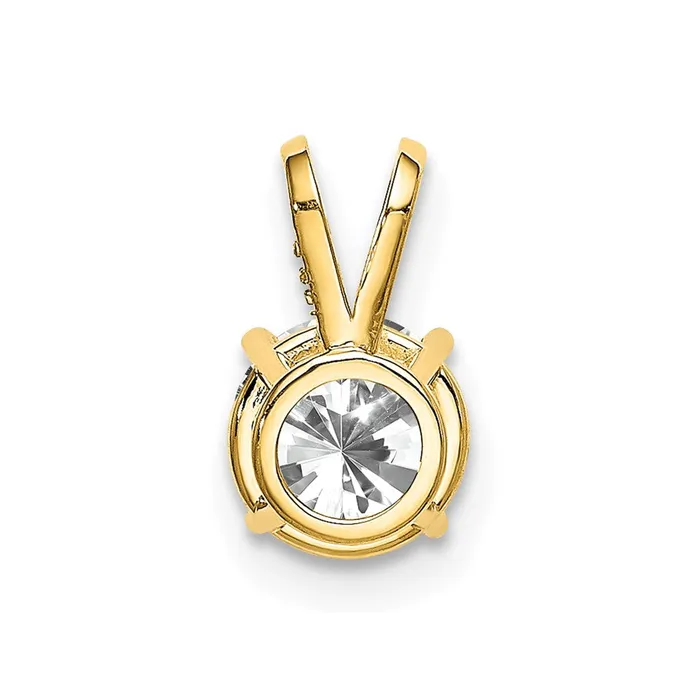 TreasureFineJewelers PreStyled Sets 14k Yellow Gold 6mm Cubic Zirconia pendant