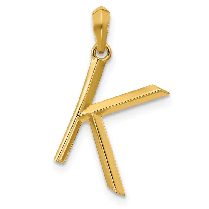 TreasureFineJewelers PreStyled Sets 14k Yellow Gold Fancy Letter K