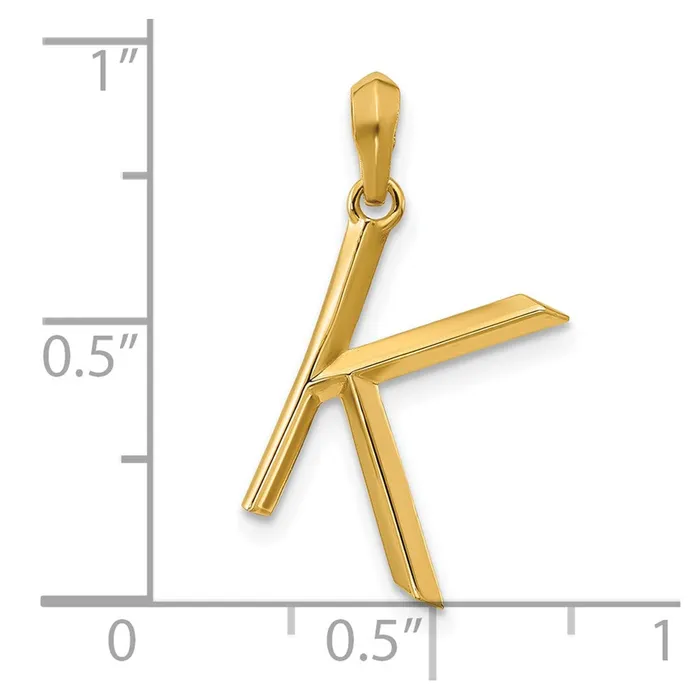 TreasureFineJewelers PreStyled Sets 14k Yellow Gold Fancy Letter K