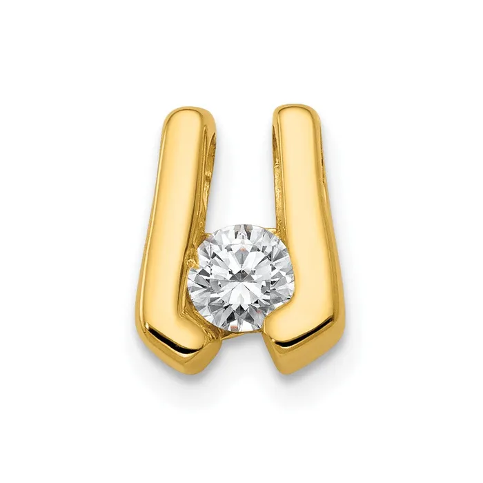 TreasureFineJewelers PreStyled Sets 14k Yellow Gold VS 375mm Diamond Slide TreasureFineJewelers PreStyled Sets 14k Yellow Gold VS 375mm Diamond Slide
