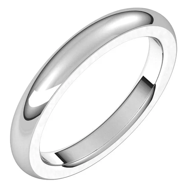 TreasureFineJewelers Rings 10K White Gold 3 mm Half Round Comfort Fit Heavy Wedding Band TreasureFineJewelers Rings 10K White Gold 3 mm Half Round Comfort Fit Heavy Wedding Band