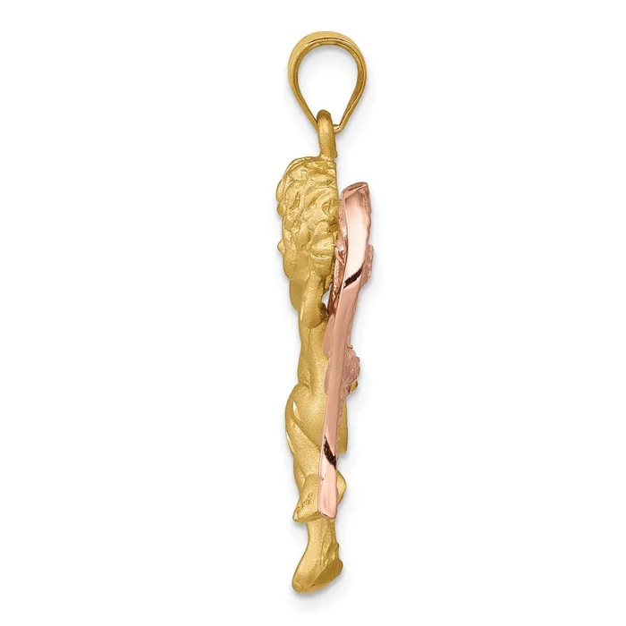 TreasureFineJewelers Rings 14k Twotone Angel Pendant