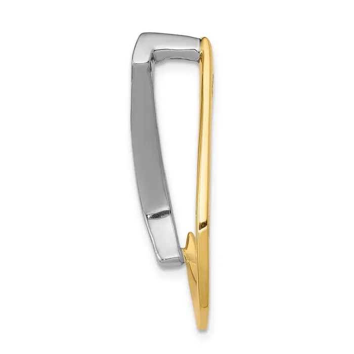 TreasureFineJewelers Rings 14k TwoTone VS Diamond Teardrop Slide