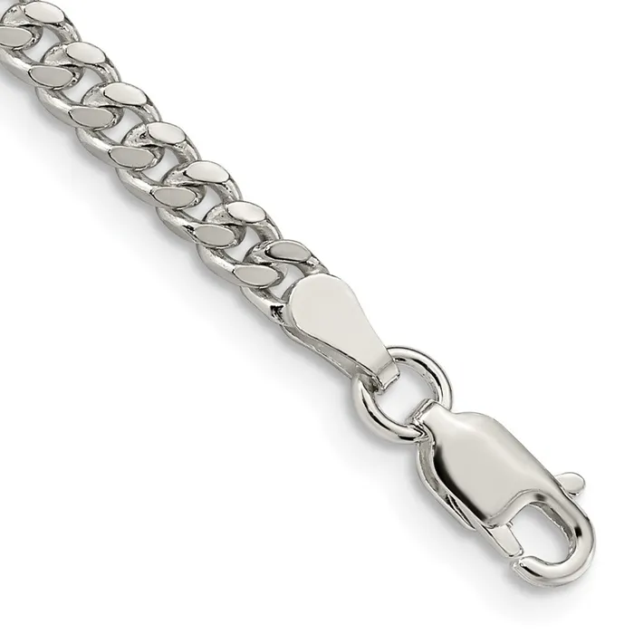 TreasureFineJewelers Rings Sterling Silver 325mm Domed Curb Chain