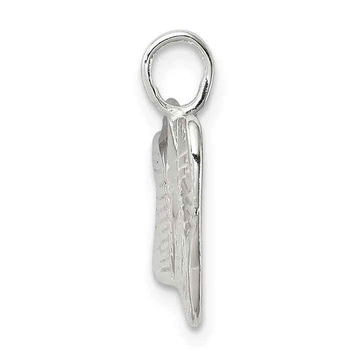TreasureFineJewelers Rings Sterling Silver Diamond Cut Camera Charm