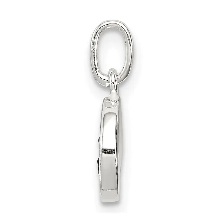 TreasureFineJewelers Rings Sterling Silver Enameled Emotion Face Charm