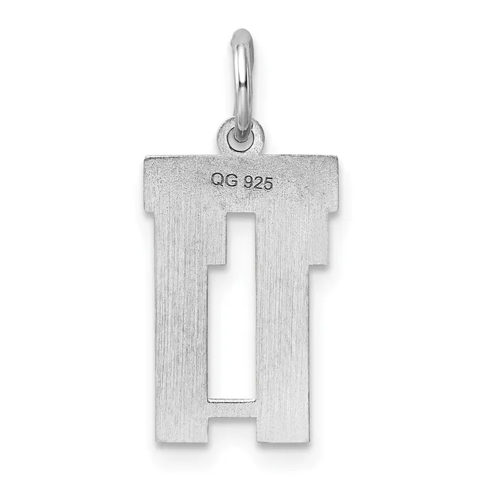 TreasureFineJewelers Rings Sterling SilverRhodiumplated Polished Number 11 Charm